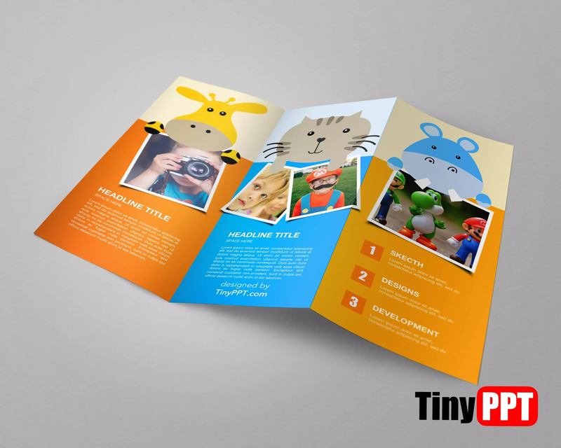 Google Slide Trifold Brochure Template ‣ TinyPPT