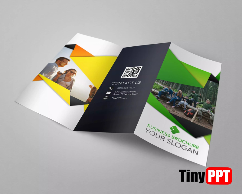 Google Slide Trifold Brochure Template ‣ TinyPPT