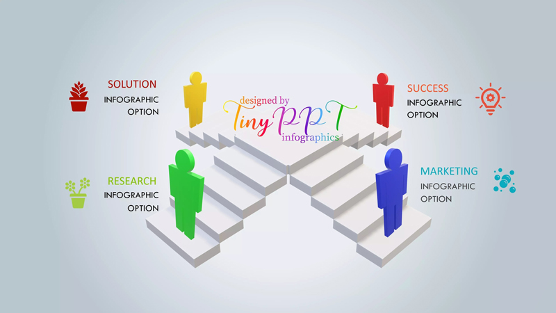 3D Cubes Stacked Up With Ladder