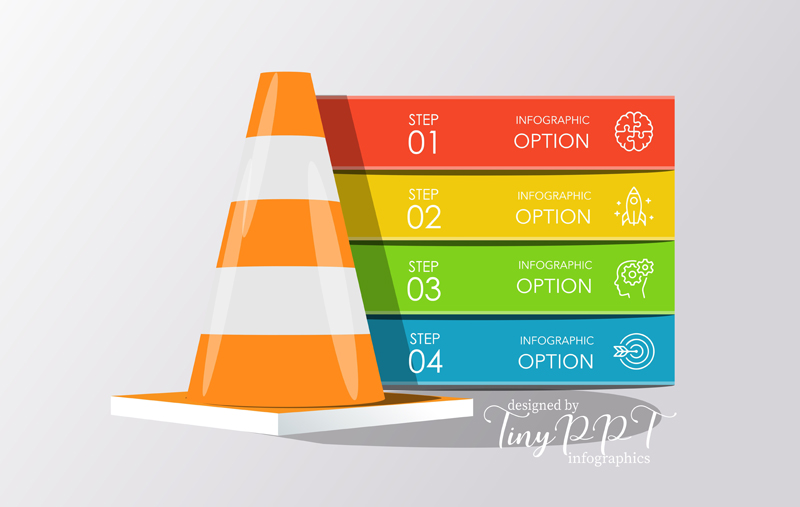 Yellow Cone Diagram Infographics Yellow Cone Diagram Infographics
