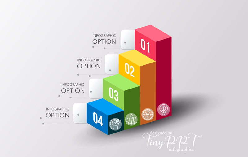 3D Business Staircase Diagram Template 3D Business Staircase Diagram Template