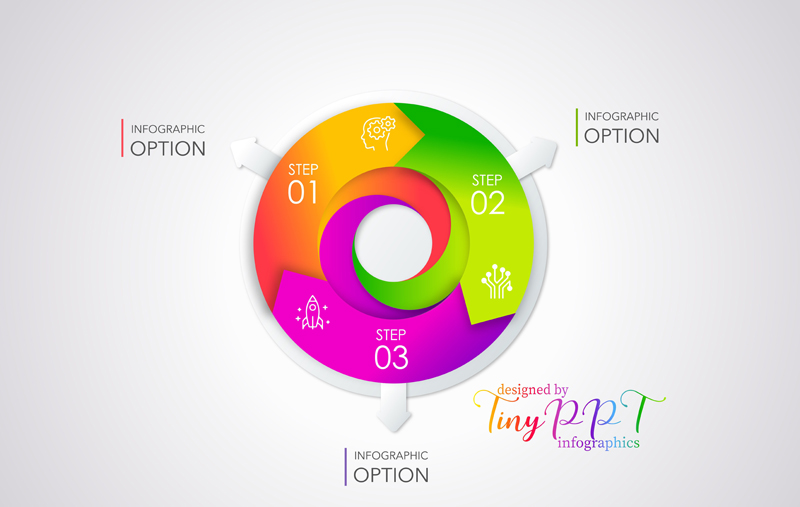 Circle Arrows Infographic Diagram Many Options