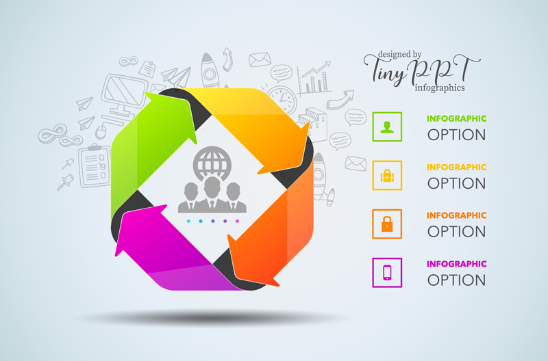 Arrow Cycle Process Swot Infographic Concept Arrow Cycle Process Swot Infographic Concept