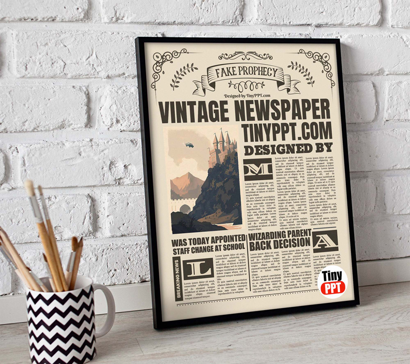 Vintage Newspaper Template Google Docs TinyPPT