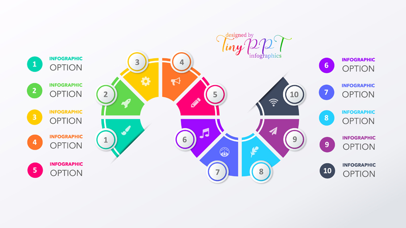 List Curved Process Infographic Concept List Curved Process Infographic Concept