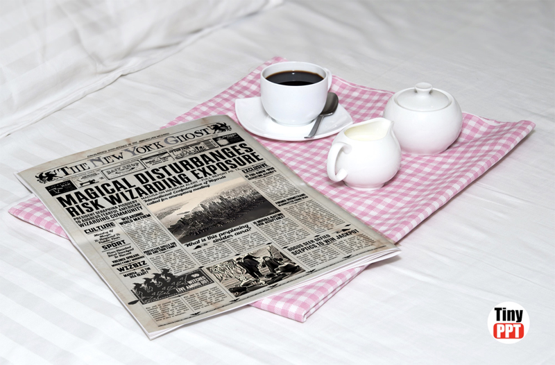 New York Ghost - Fantastic Beasts Newspaper PPT Template