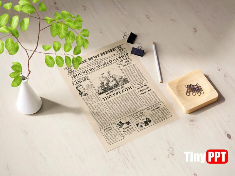 Vintage Newspaper Template For Google Docs Tinyppt