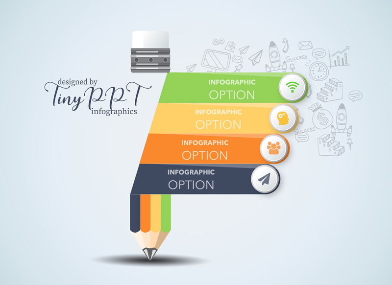 Pencil Education List Infographic Concept Pencil Education List Infographic Concept
