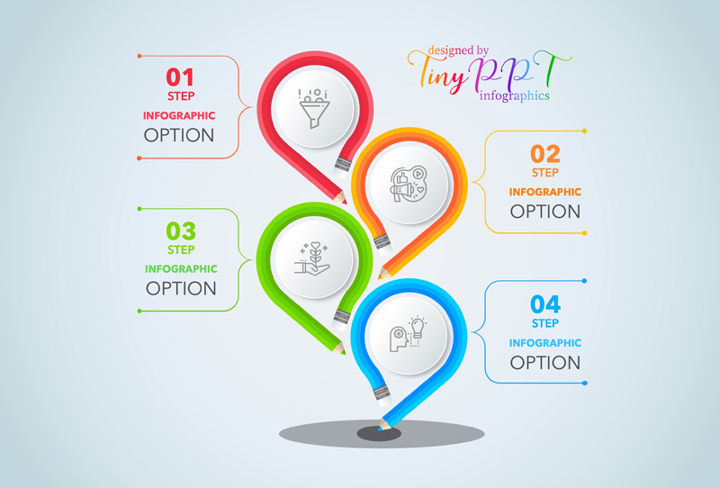 Pencil List Infographic Concept Pencil List Infographic Concept