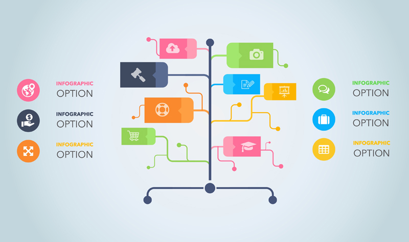 Tree Relationship Hierarchy Infographic Concept Tree Relationship Hierarchy Infographic Concept