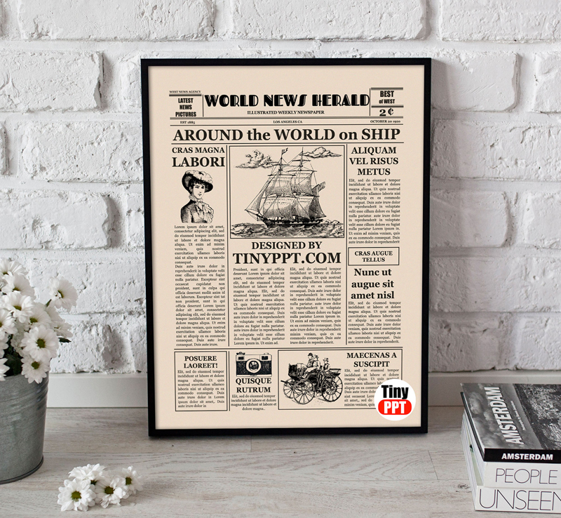 1920 newspaper template for word free